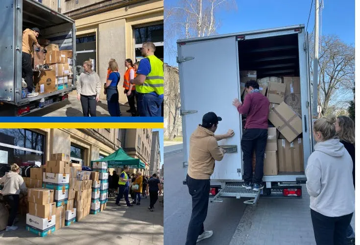 soutien réfugiés polonais, collecte produits
